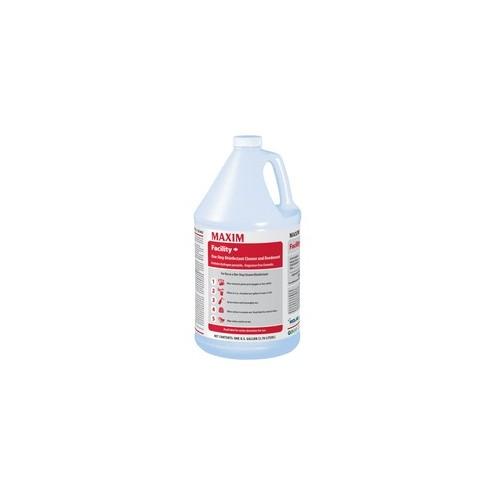 Maxim Facility+ One Step Disinfectant - 128 fl oz (4 quart) - 4 / Carton - Clear