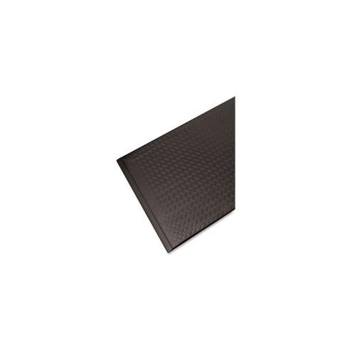 Guardian Floor Protection Soft Step Anti-Fatigue Floor Mat - Floor - 36" Length x 24" Width - Rectangle - Diamond Pattern - Vinyl Foam - Black