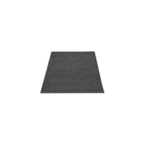 Guardian Floor Protection Ecoguard Floor Mat - Hard Floor, Pile Carpet, Hallway, Lobby - 48" Length x 36" Width - Rectangle - Diamond Pattern - Polyethylene Terephthalate (PET), Fabric - Charcoal