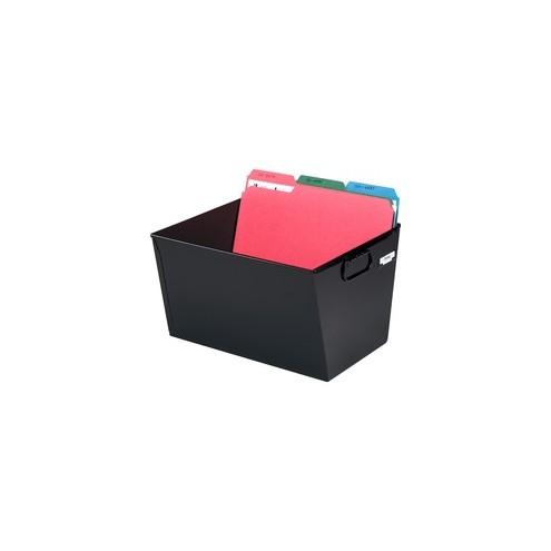 MMF Posting Tubs - External Dimensions: 12.1" Width x 11.4" Depth x 7"Height - Media Size Supported: Letter - Heavy Duty - Steel - Black - For File - Recycled - 1 Each