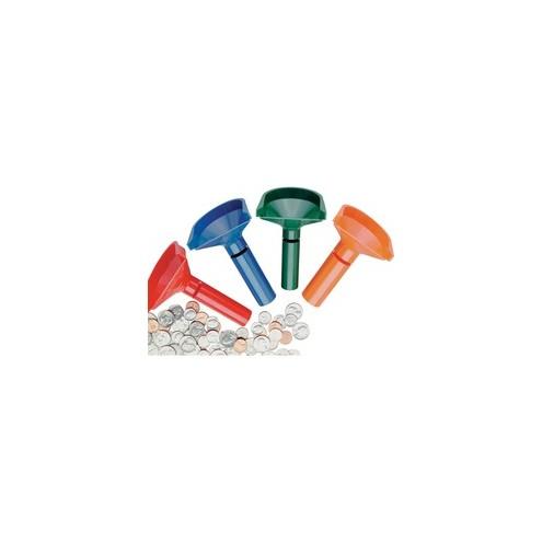 MMF Color-keyed Coin Counting Tube Set - Assorted, Orange, Blue, Green