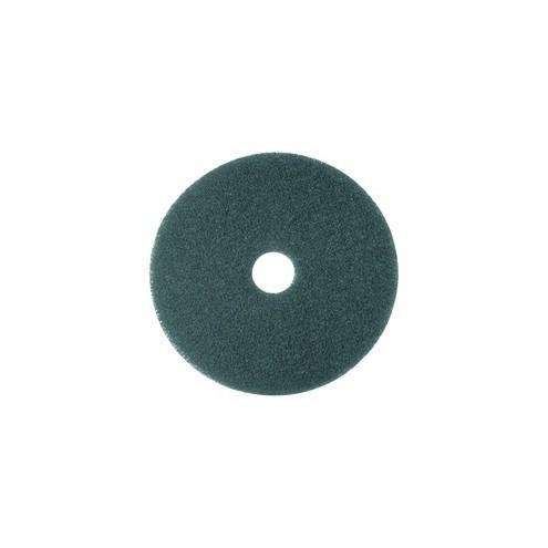 3M Blue Cleaner Pad 5300 - 17" Diameter - 5/Carton x 17" Diameter - Polyester Fiber, Nylon - Blue
