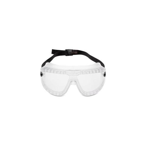 3M Large GoggleGear Safety Goggles - Lightweight, Comfortable, Scratch Resistant, Fog Resistant, Chemical Resistant, Adjustable Headband, Ventilation - Large Size - Clear, Clear - 1 Each