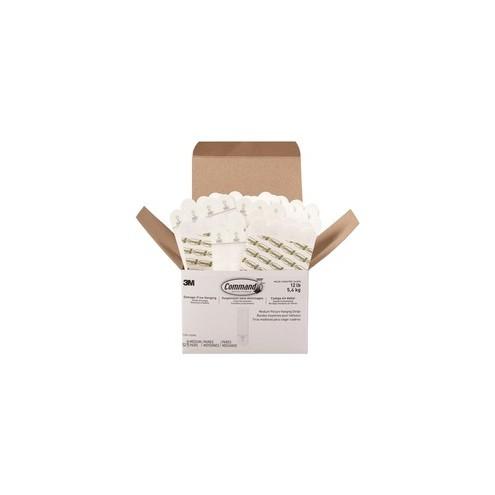 Command Medium Picture Hanging Strips - 3 lb (1.36 kg) Capacity - for Pictures, Paint, Wood - Foam - White - 52 / Box