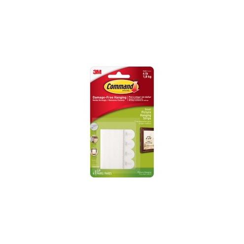 Command Small Picture Hanging Strips - 1 lb (453.6 g) Capacity - Yellow - 4 / Pack