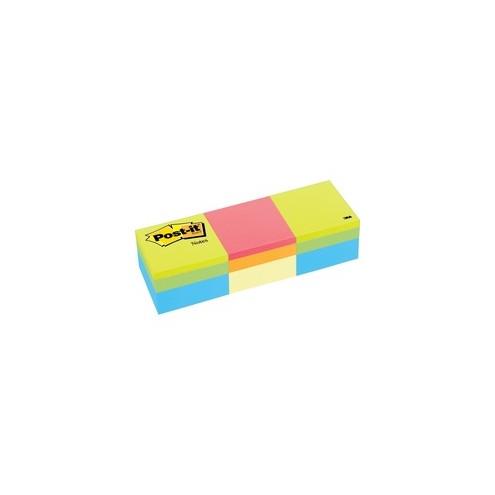 Post-it&reg; Notes Cube - Green Wave/Canary Wave - 1200 - 2" x 2" - Square - 400 Sheets per Pad - Unruled - Canary Yellow - Paper - Repositionable, Self-adhesive - 3 / Pack