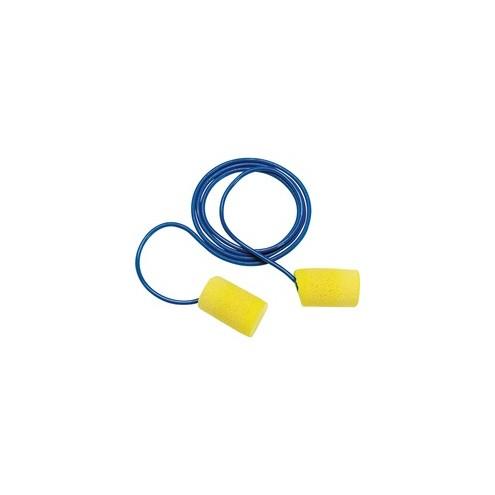 Aearo Corded Foam Earplugs - Moisture Resistant, Corded - Noise Protection - Foam - Yellow - 200 / Box