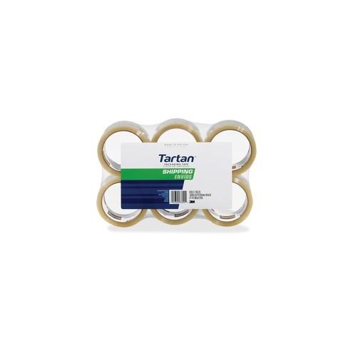 Tartan General-Purpose Packaging Tape - 54.68 yd Length x 1.89" Width - 1.9 mil Thickness - 3" Core - 1.90 mil - Rubber Resin Backing - 6 / Pack - Clear