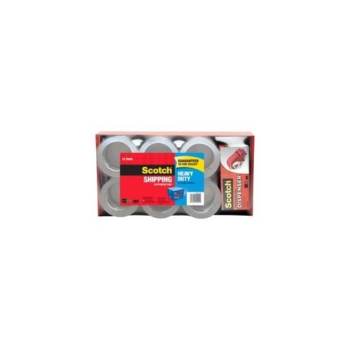 Scotch Heavy-Duty Shipping/Packaging Tape - 54.60 yd Length x 1.88" Width - 3.1 mil Thickness - 3" Core - Synthetic Rubber Resin Backing - Dispenser Included - Handheld Dispenser - 12 / Pack - Clear