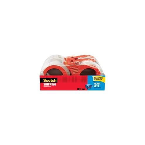 Scotch Heavy-Duty Shipping/Packaging Tape - 54.60 yd Length x 1.88" Width - 3.1 mil Thickness - 3" Core - Synthetic Rubber Resin - 3.10 mil - Dispenser Included - 4 / Pack - Clear