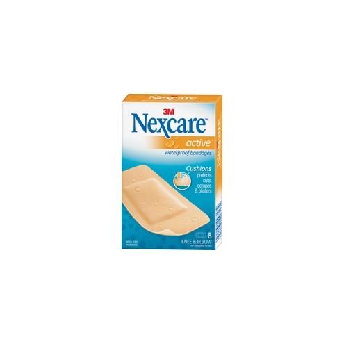 Nexcare Extra-Cushion Knee/Elbow Bandages - 1.88" x 4" - 8/Box - Beige - Foam