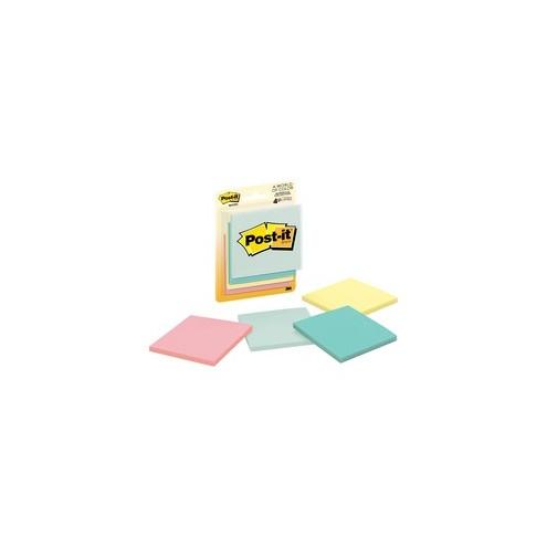 Post-it&reg; Notes Original Notepads -Marseille Color Collection - 200 - 3" x 3" - Square - 50 Sheets per Pad - Unruled - Assorted - Paper - Self-adhesive - 4 / Pack