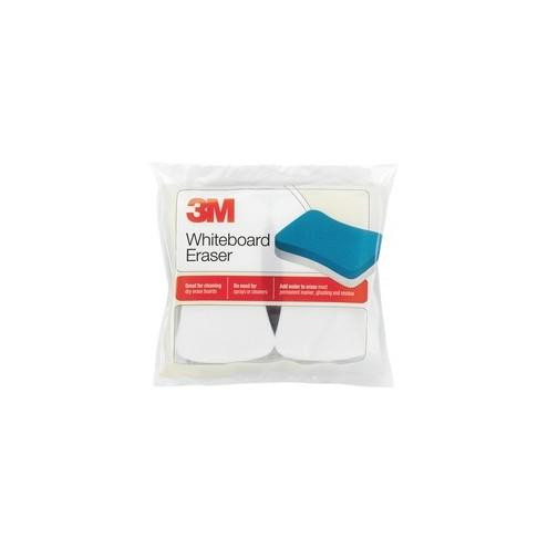 3M Whiteboard Erasers - White, Blue - Whiteboard - 5" Width x 3" Height x - 2 / Pack