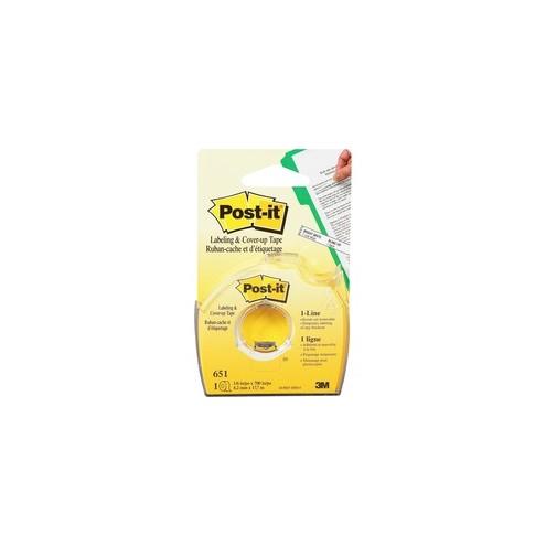 Post-it&reg; Labeling/Cover-up Tape - 0.16" Width x 58.33 ft Length - 1 Line(s) - White Tape - Removable - White