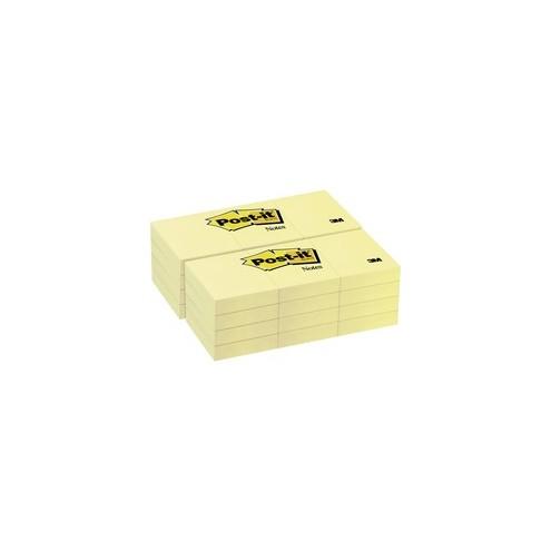 Post-it Notes Original Notepads - 1.50" x 2" - Removable - 24 / Bundle