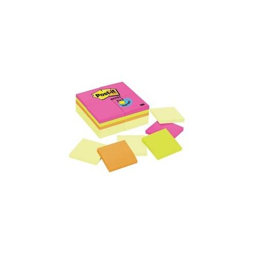 Post-it&reg; Notes Value pack - Canary Yellow and Cape Town Color Collection - 2400 - 3" x 3" - Square - 100 Sheets per Pad - Unruled - Assorted - Paper - Self-adhesive, Repositionable - 24 / Pack