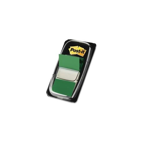 Post-it&reg; Green Flag Value Pack - 12 Dispensers - 600 x Green - 1" x 1.75" - Rectangle - Unruled - Green - Removable, Writable - 600 / Box