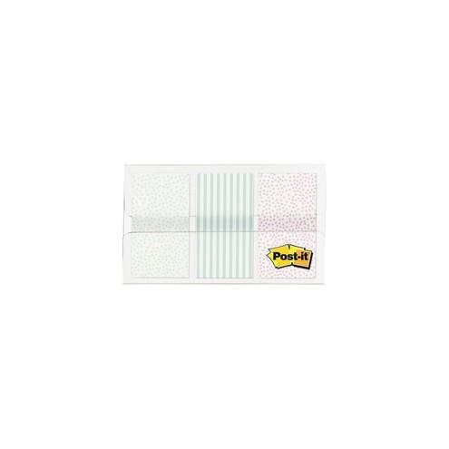 Post-it&reg; Pastel Color Flags in On-the-Go Dispenser - 60 x Assorted Pastel - 1" x 1.75" - 30 Sheets per Pad - Assorted Pastel - Self-adhesive, Sticky, Removable, Writable - 60 / Pack