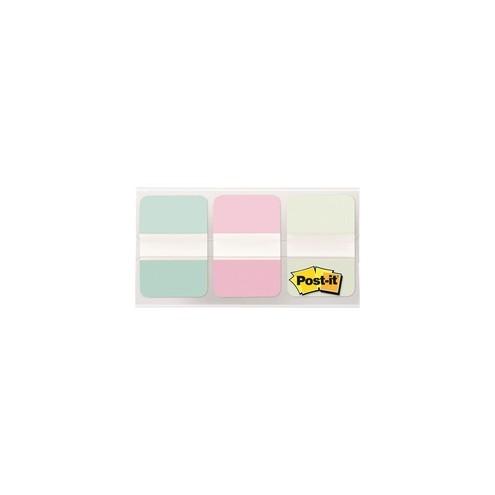 Post-it&reg; Pastel Color Tabs - 12 Tab(s)/Set - 1" Tab Height x 1.50" Tab Width - Assorted Pastel Tab(s) - 36 / Pack
