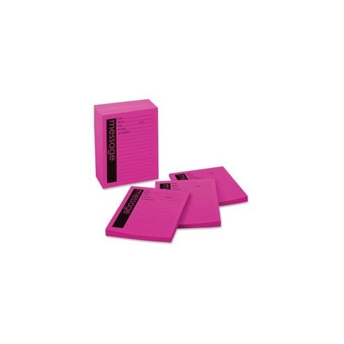 Post-it&reg; Important Telephone Message Pads - 50 Sheet(s) - 5 7/8" x 3 7/8" Sheet Size - Pink - Pink Sheet(s) - 12 / Pack
