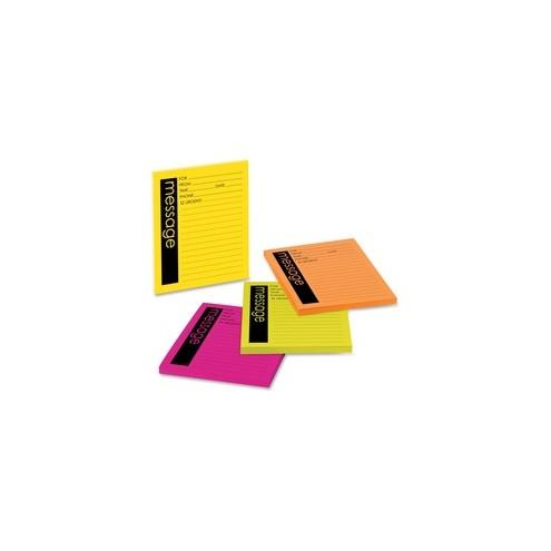 Post-it&reg; Telephone Message Sticky Notepads - 50 Sheet(s) - 5" x 4" Sheet Size - Assorted - Assorted Sheet(s) - 4 / Pack