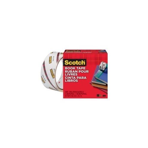 Scotch Book Tape - 15 yd Length x 1.50" Width - 3" Core - Acrylic - 1 Roll - Clear