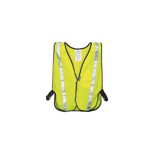 3M Reflective Safety Vest - Lightweight, Reflective, Adjustable Strap, Breathable, Hook & Loop Closure, Pocket - Visibility Protection - Polyester - Yellow, Silver - 1 Each