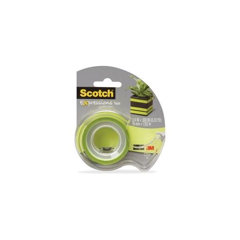 Scotch Expressions Matte Finish Magic Tape - 25 ft Length x 0.75" Width - 1" Core - Dispenser Included - Handheld Dispenser - 1 / Roll - Matte Light Green