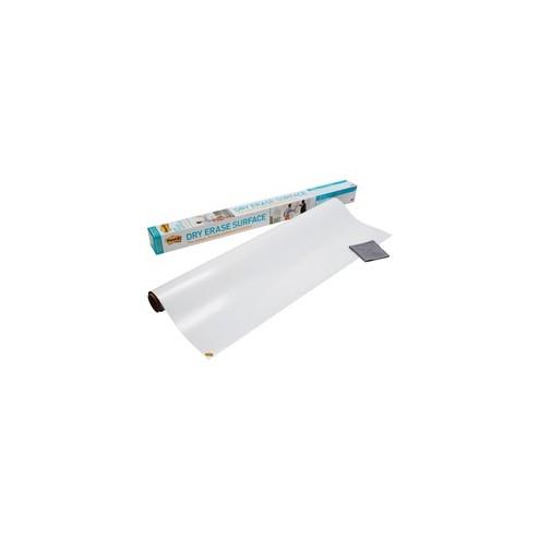 Post-it&reg; Self-Stick Dry-Erase Film Surface - 24" (2 ft) Width x 36" (3 ft) Length - White - Rectangle - 1 / Pack