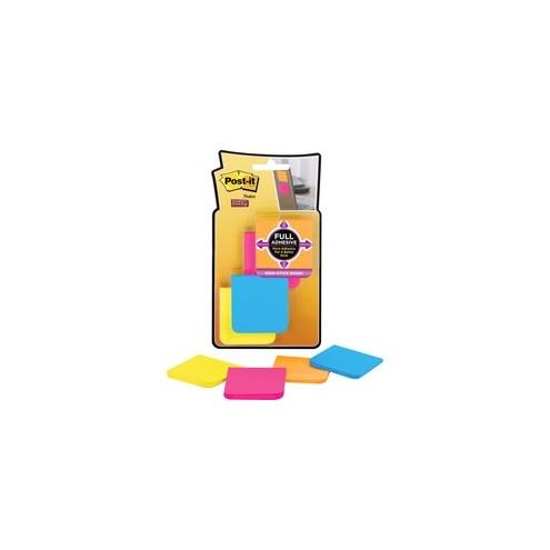 Post-it&reg; Super Sticky Full Adhesive Notes - Rio de Janeiro Color Collection - 200 - 2" x 2" - Square - 25 Sheets per Pad - Unruled - Assorted - Paper - Self-adhesive, Removable - 200 / Pack