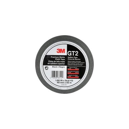 3M Gaffers Cloth Tape - x 2" Width - 11 mil Thickness - Vinyl - 1 Roll - Black