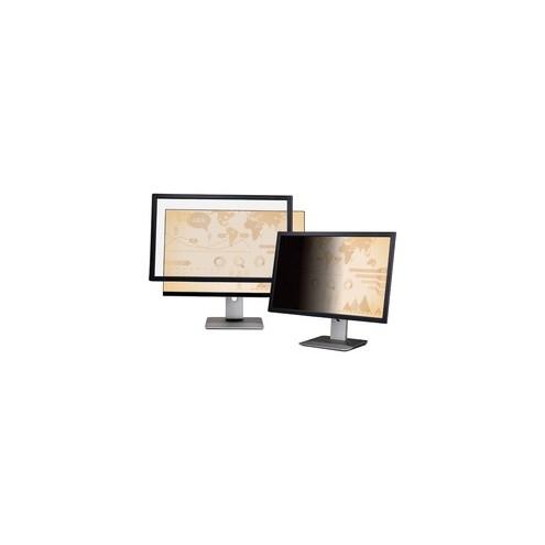 3M Framed Privacy Filter Black - For 23.6" Widescreen, 24" Monitor - 16:9 - Scratch Resistant, Dust Resistant