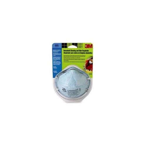 3M Household Cleaning and Bleach Odor Respirator - Breathable - Dust, Flying Particle Protection - Soft Foam - White - 1 / Pack