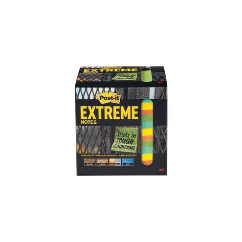 Post-it&reg; Extreme Notes - 3" x 3" - Square - 45 Sheets per Pad - Multicolor - Self-adhesive - 540 / Pack