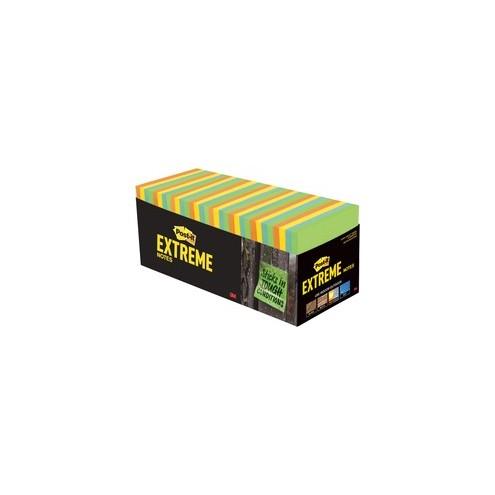 Post-it&reg; Extreme Notes - 3" x 3" - Square - 45 Sheets per Pad - Multicolor - Self-adhesive - 1440 / Pack