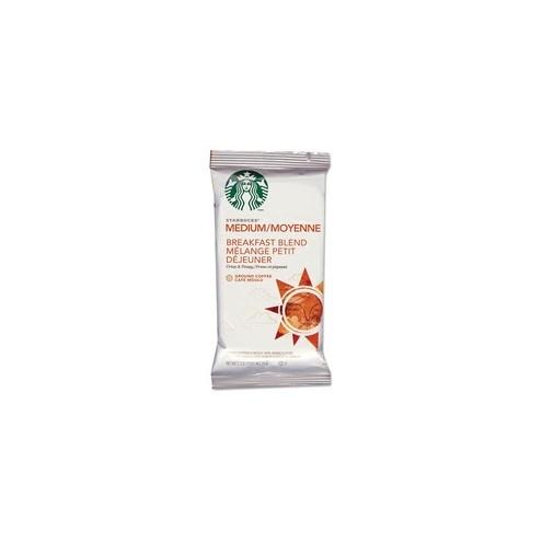 Starbucks Coffee Pack - Regular, Regular - Breakfast Blend - Light/Mild - 2.5 oz Per Box - 18 CoffeeBag - 18 / Box