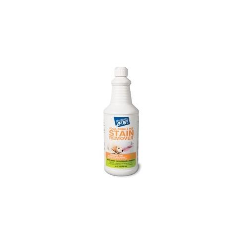 Mötsenböcker's Lift Off Food/Drink/Pet Stain Remover - Liquid - 32 fl oz (1 quart) - Bottle - 6 / Carton - White