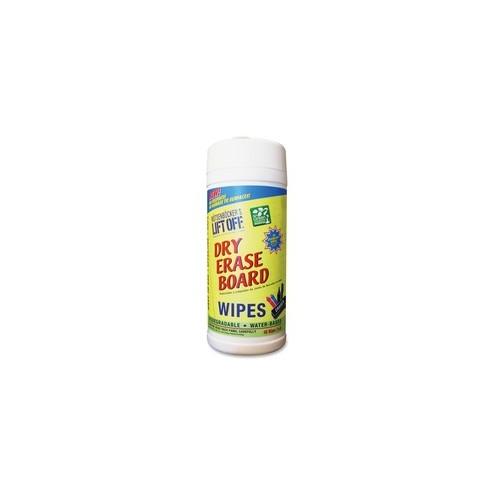 Mötsenböcker's Lift Off Lift Off Dry Erase Board Wipes - 7" Width x 12" Length - Used as Mark Remover, Shadow Remover, Ink Remover - Water Based - Plastic - 1Each
