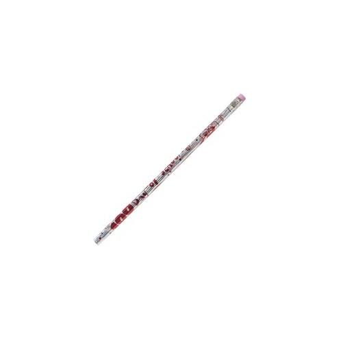 Moon Products 1th Day of School Design Pencil - #2 Lead - Silver Wood Barrel - 12 / Dozen