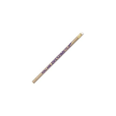 Moon Products You Are Awesome Wood Pencils - #2 Lead - Gold Wood Barrel - 12 / Dozen