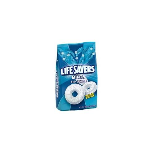 Life Savers Pep O Mint Bag - 2 lb. 9 oz. - Peppermint - Individually Wrapped - 2.56 lb - 1 / Bag