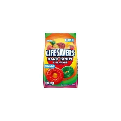 Life Savers Hard Candy - Cherry, Raspberry, Watermelon, Orange, Pineapple - Individually Wrapped - 3.12 lb - 1 Each