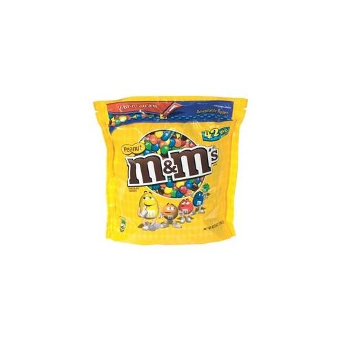 M&M's Peanut Chocolate Candies - Peanut, Chocolate - Resealable Zipper - 2.62 lb - 1 Bag