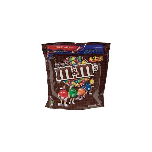 M&M's Plain Milk Chocolate Candies - Milk Chocolate - Resealable Zipper - 2.62 lb - 1 / Bag