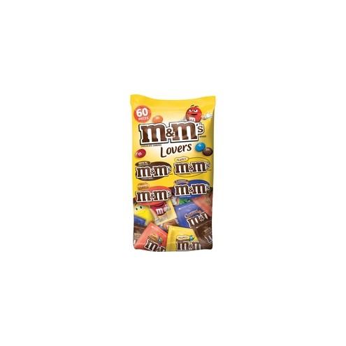 M&M's Chocolate Candies Lovers Variety Pack - Milk Chocolate, Peanut, Peanut Butter, Caramel - 2.07 lb - 60 / Bag