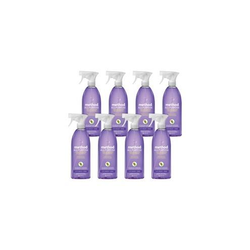 Method All-Purpose Lavender Surface Cleaner - Spray - 28 fl oz (0.9 quart) - Fresh, French Lavender Scent - 8 / Carton - Lavender