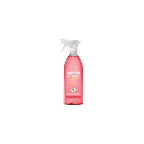 Method All-Purpose Grapefruit Surface Cleaner - Spray - 28 fl oz (0.9 quart) - Vibrant Medley ScentBottle - 8 / Carton - Light Pink
