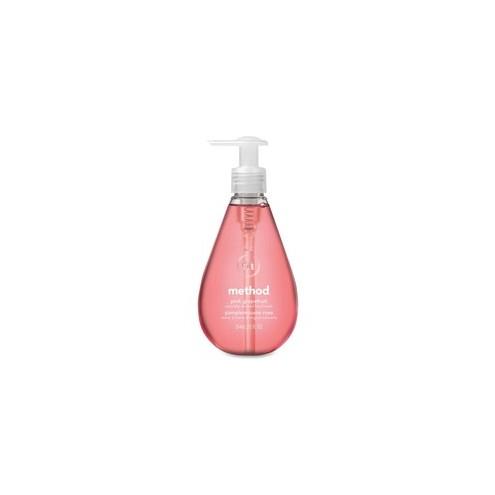 Method Pink Grapefruit Gel Hand Wash - Grapefruit Scent - 12 fl oz (354.9 mL) - Pump Bottle Dispenser - Hand - Pink - Triclosan-free, Non-toxic - 1 Each