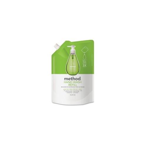 Method Green Tea/Aloe Hand Wash Refill - Green Tea + Aloe Scent - 34 fl oz (1005.5 mL) - Dirt Remover - Hand - Green - Pleasant Scent, Non-toxic - 6 / Carton