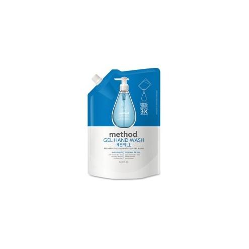 Method Sea Minerals Gel Hand Wash Refill - Sea Mineral Scent - 34 fl oz (1005.5 mL) - Hand - Light Blue - Triclosan-free, Paraben-free, Phthalate-free, EDTA-free - 6 / Carton